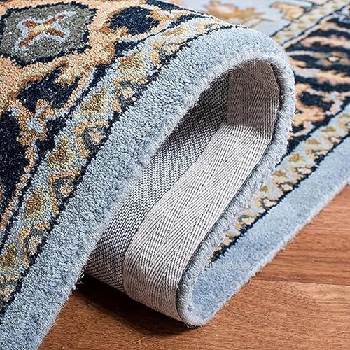 Image of 7x10 Ft Premium Wool Area Rug - Hand-Tufted Carpet for Stylish Living Rooms, Halls & Lounges