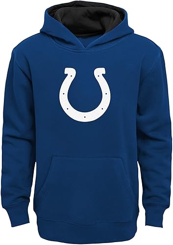 Outerstuff NFL Kids Youth 4-20 Official Primary Logo Prime Pullover Fleece Lined Hoodie Sweatshirt (US, Numeric, Size: 14-16, Regular, Indianapolis Colts - Blue)
