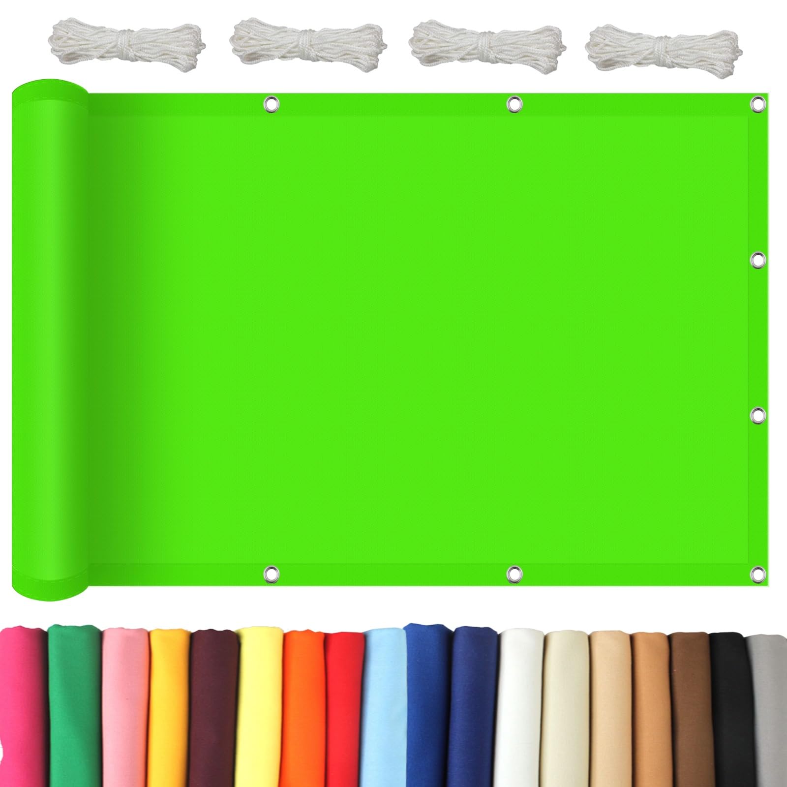 Auvent d'ombre rectangulaire 3x6 m vert pour vos repas sur la terrasse