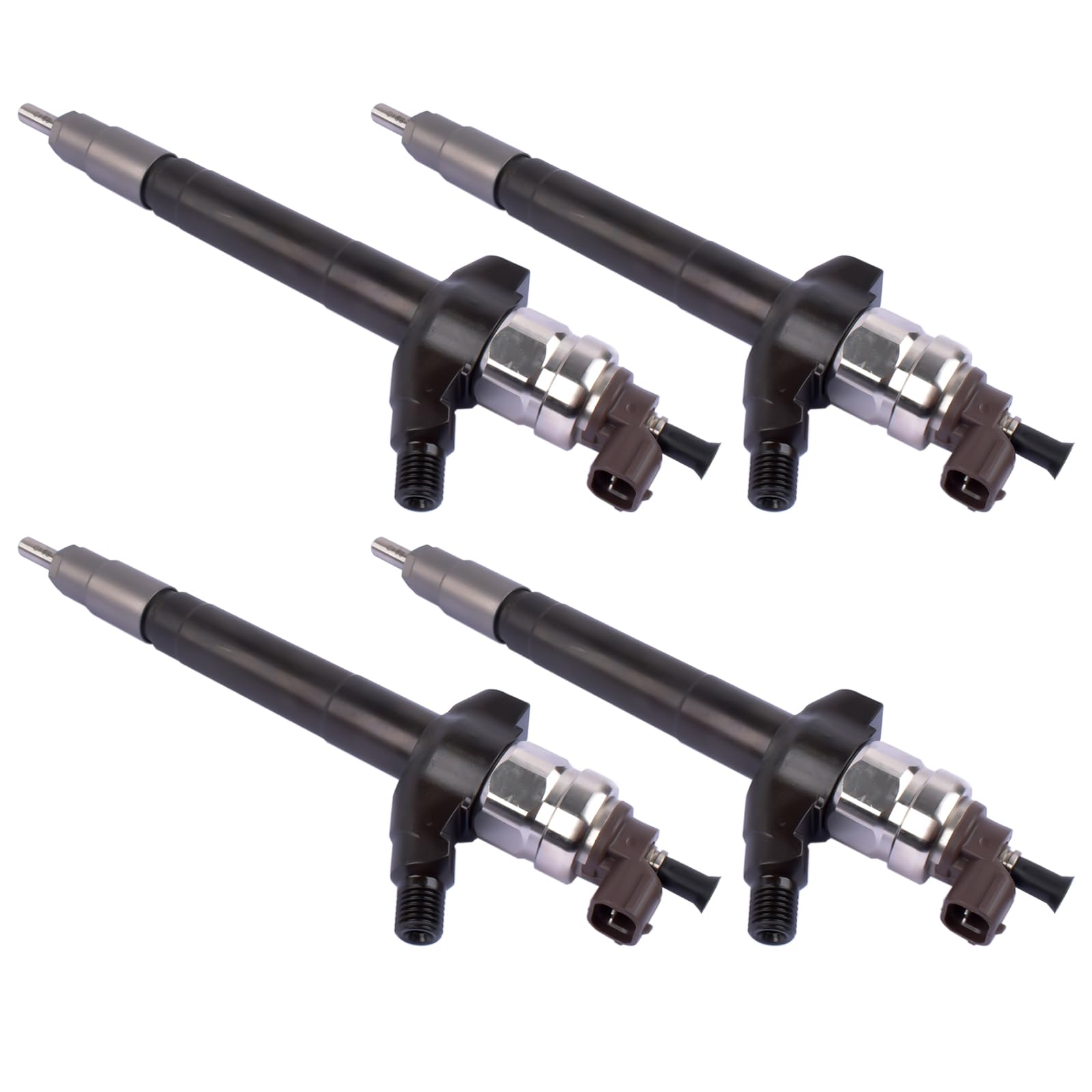 Bisenya 4x inyector de combustible 6C1Q-9K546-AC Compatible con Cit-roen Jum-per Fi-at Du-cato Fo-rd Tran-sit Peu-geot Bo-xer 2.2 TDCI 6C1Q9K546AC 0950005801 095000-5800
