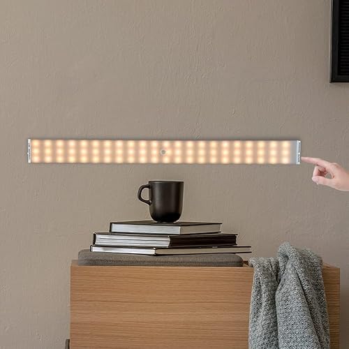 Miniatura 3 de XUNATA Iluminación LED de armario con sensor de movimiento, 132 LED regulables 3000K-6500K lámpara de pared LED para gabinete activada por