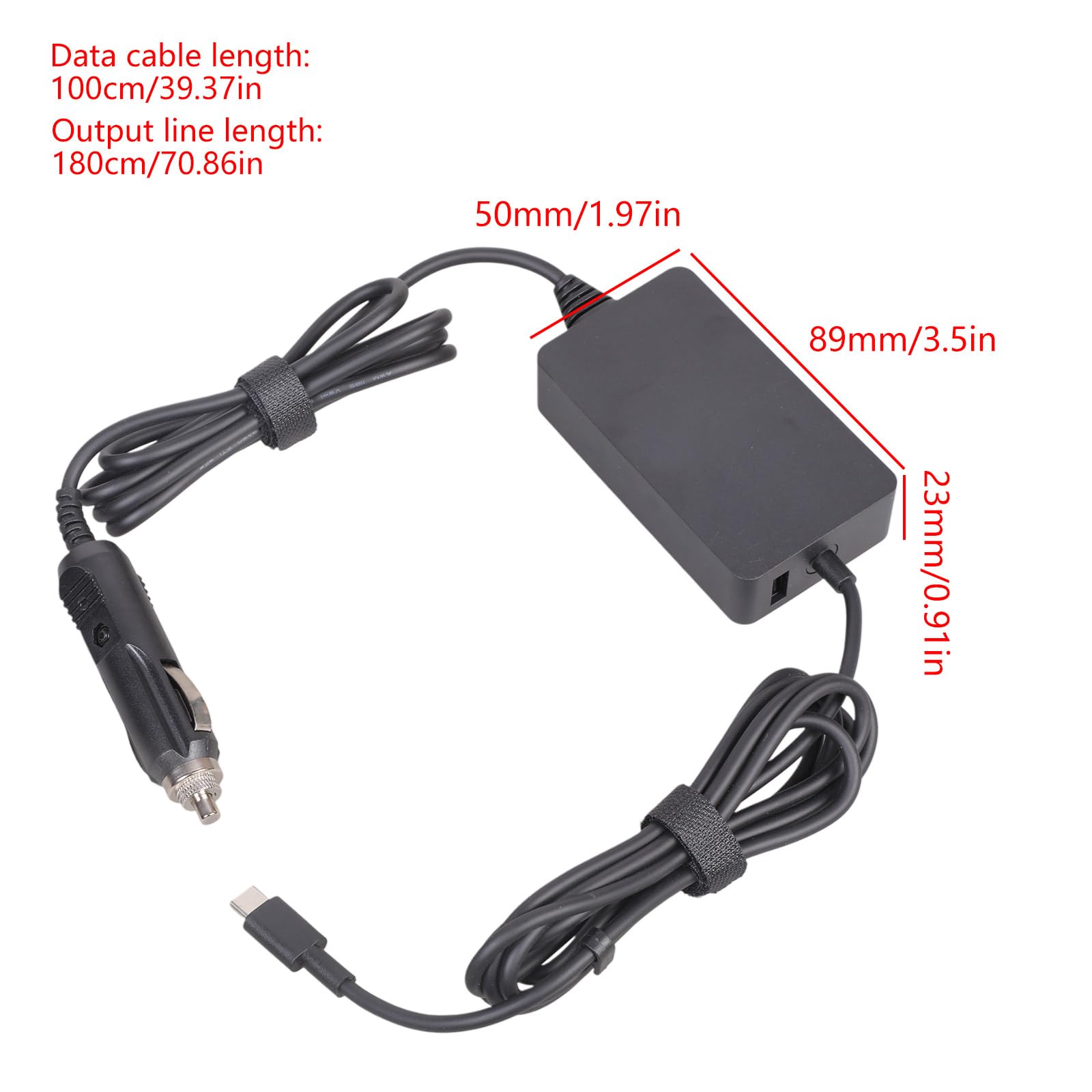Potente caricabatterie da auto da 100 W, ricarica rapida USB C per laptop, smartphone, design adatto ai viaggi, adattatore per auto a ricarica rapida per computer portatili