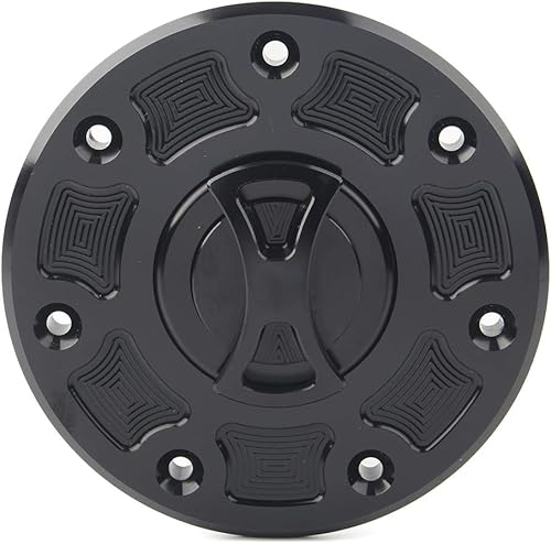 Miniatura 3 de GZYF Tapa de depósito de combustible de aluminio CNC sin llave para Kawasaki Ninja ZX-6R ZX-7R ZX-9R ZX-11 Ninja EX250 500, negro