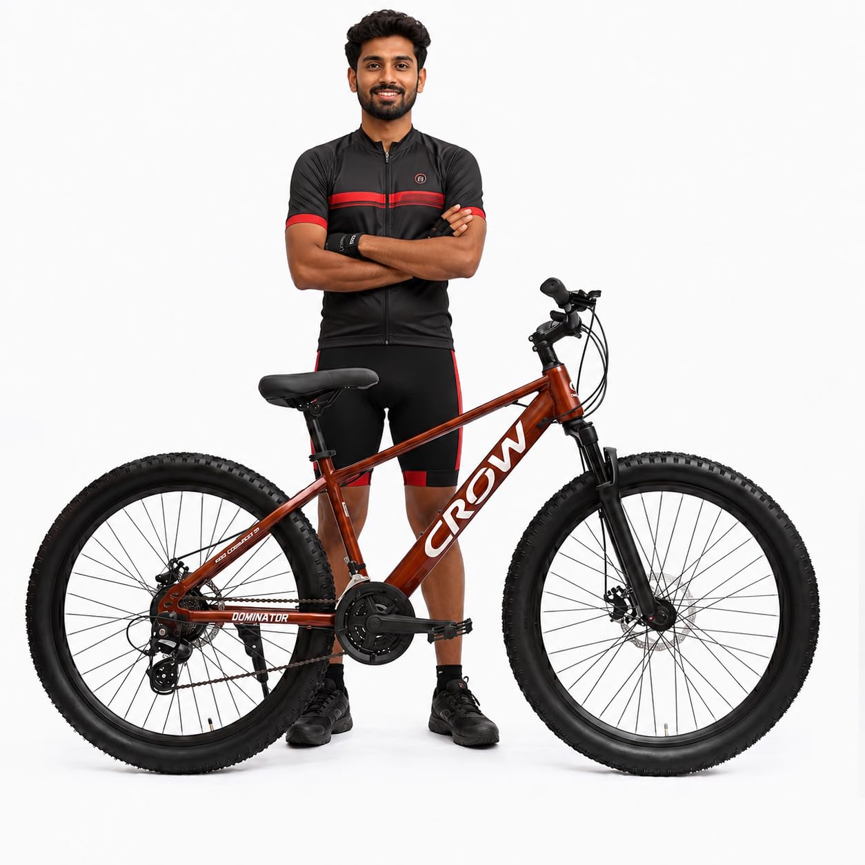 CROW Dominator 21 Speed Cycle for Boys | 15.5 INCH Frame | 27.5 T Mountain Bike | Suspension Fork| Jak Dual DISC | Stunt Cycle | Bicycle for Adults |Cycle for Boys 12 to 15 Years.-image-10