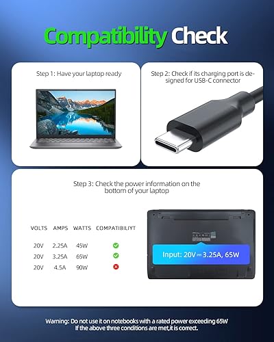 Miniatura 4 de Cargador USB C apto para HP ProBook EliteBook x360 830 835 840 845 850 855 735 745 1040 1030 1020 G4 G5 G6 G8 G9 430 440 445 445 445 4 50 45 5 640