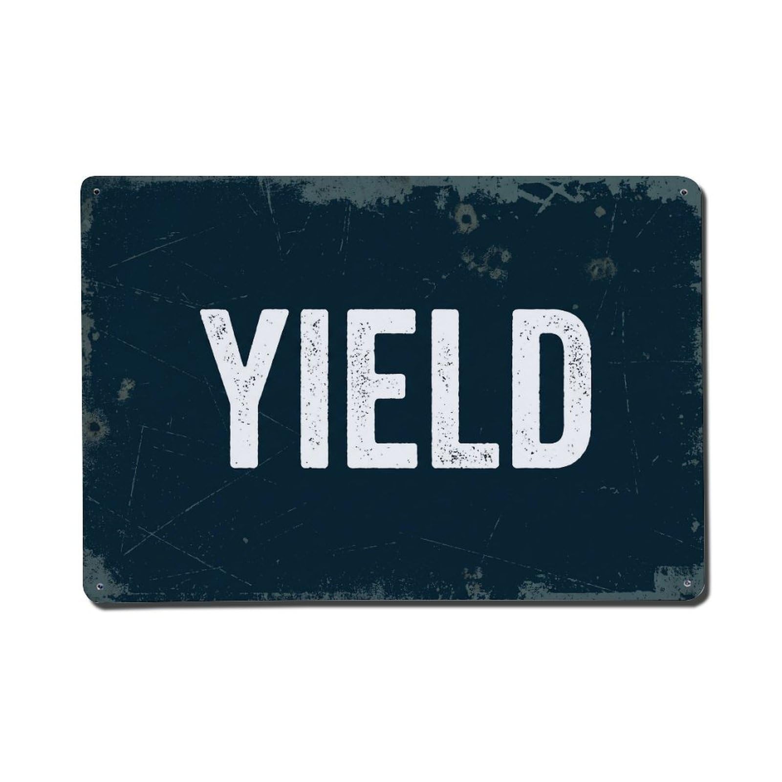 Vintage Yield Metal Tin Sign Plaque Wall Decor for Cafe, Club Bar, Office, Garden Metal Poster 8x12Inch