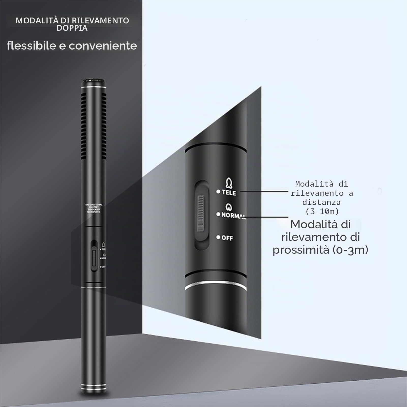 Microfono per Interviste, Microfono per Fucile a Condensatore XLR Cablato da 36 Cm/14,2 Pollici, Microfono per Videocamera per Interviste con Riduzione del Rumore Portatile per Registrazione, Discorso