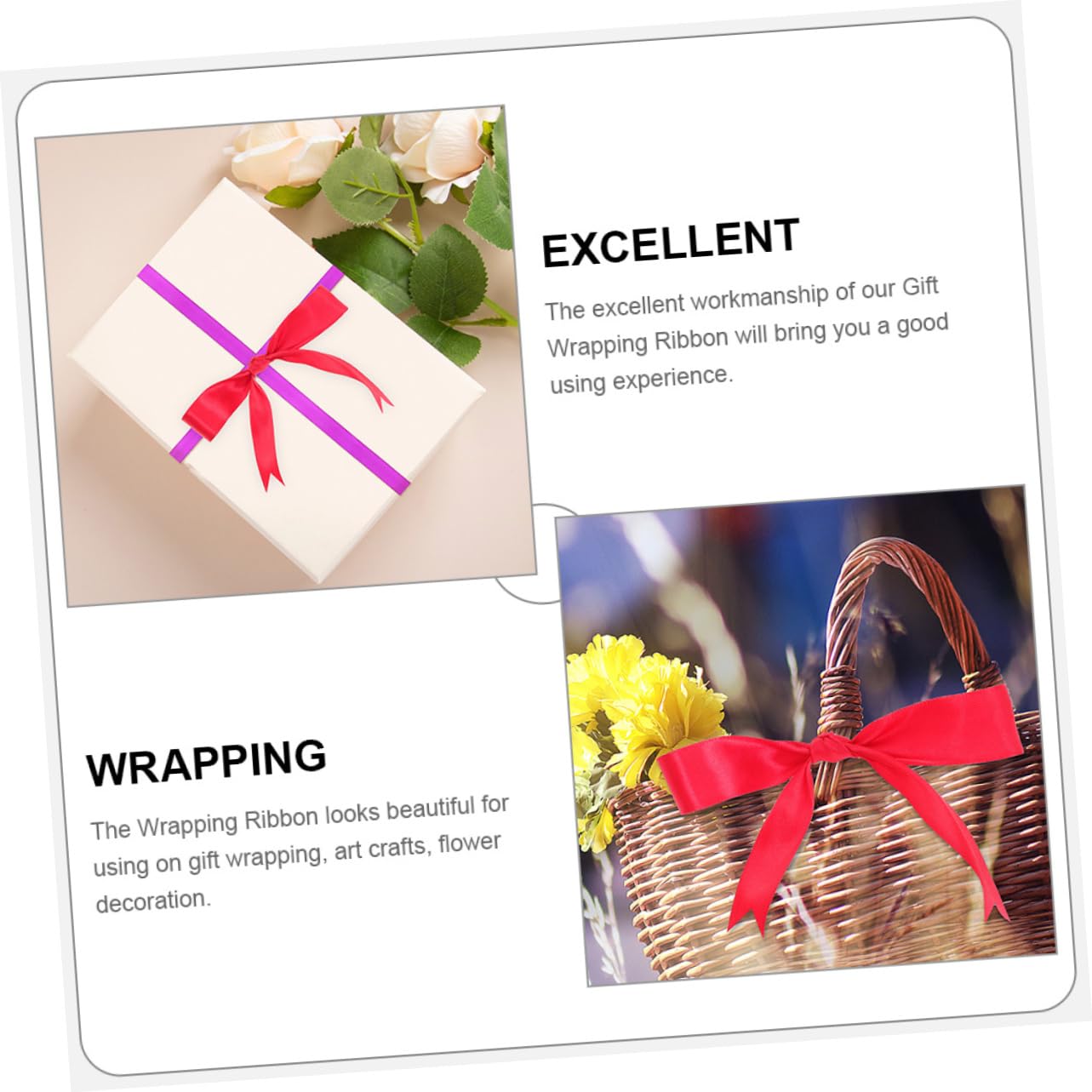 Gadpiparty 12rollen Geschenkband für Bastelarbeiten Geschenkverpackungen Tortenkarton-verpackungen Blumensträuße und Diy-projekte Polyester Langlebig Leicht Zuschneidbar Zufällige Farbe