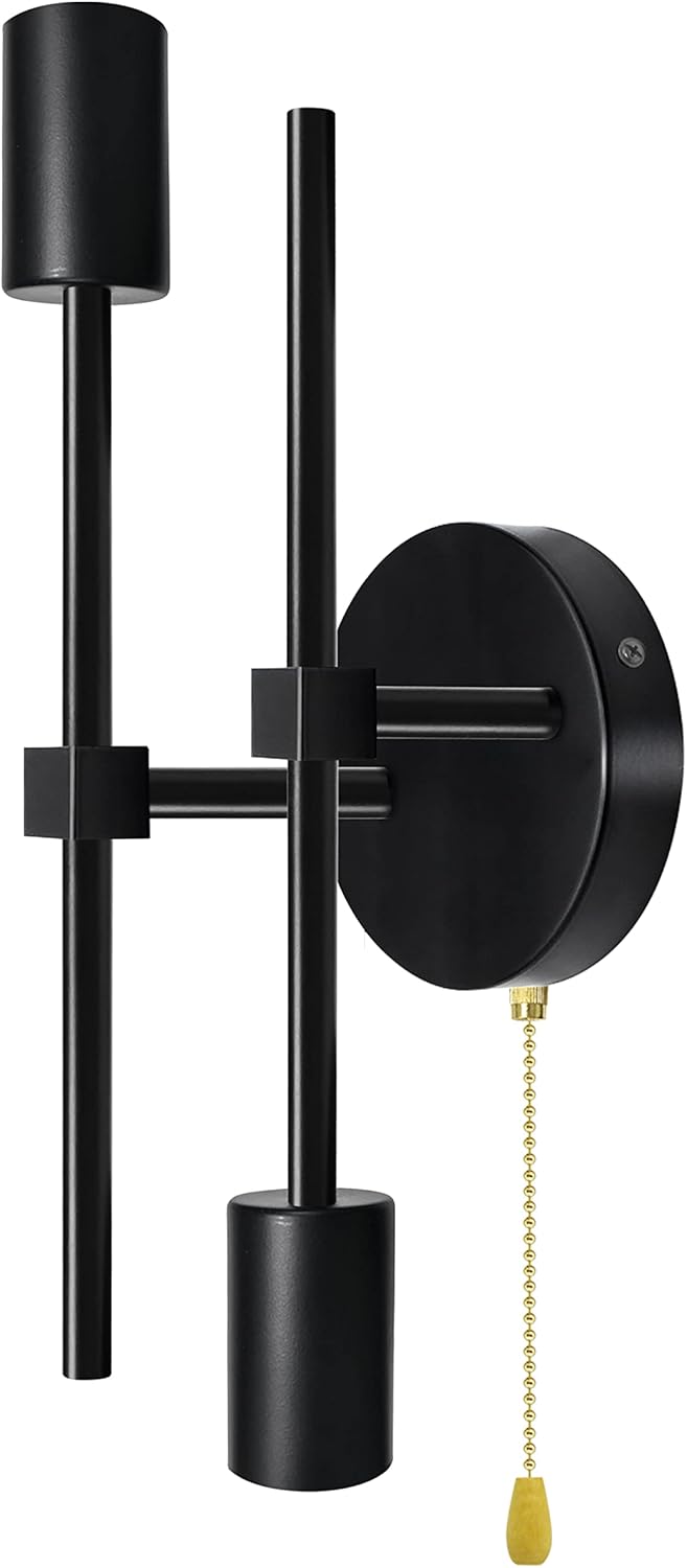 Vintage Bathroom Wall Sconce Lighting with Chain, 2Light Bathroom