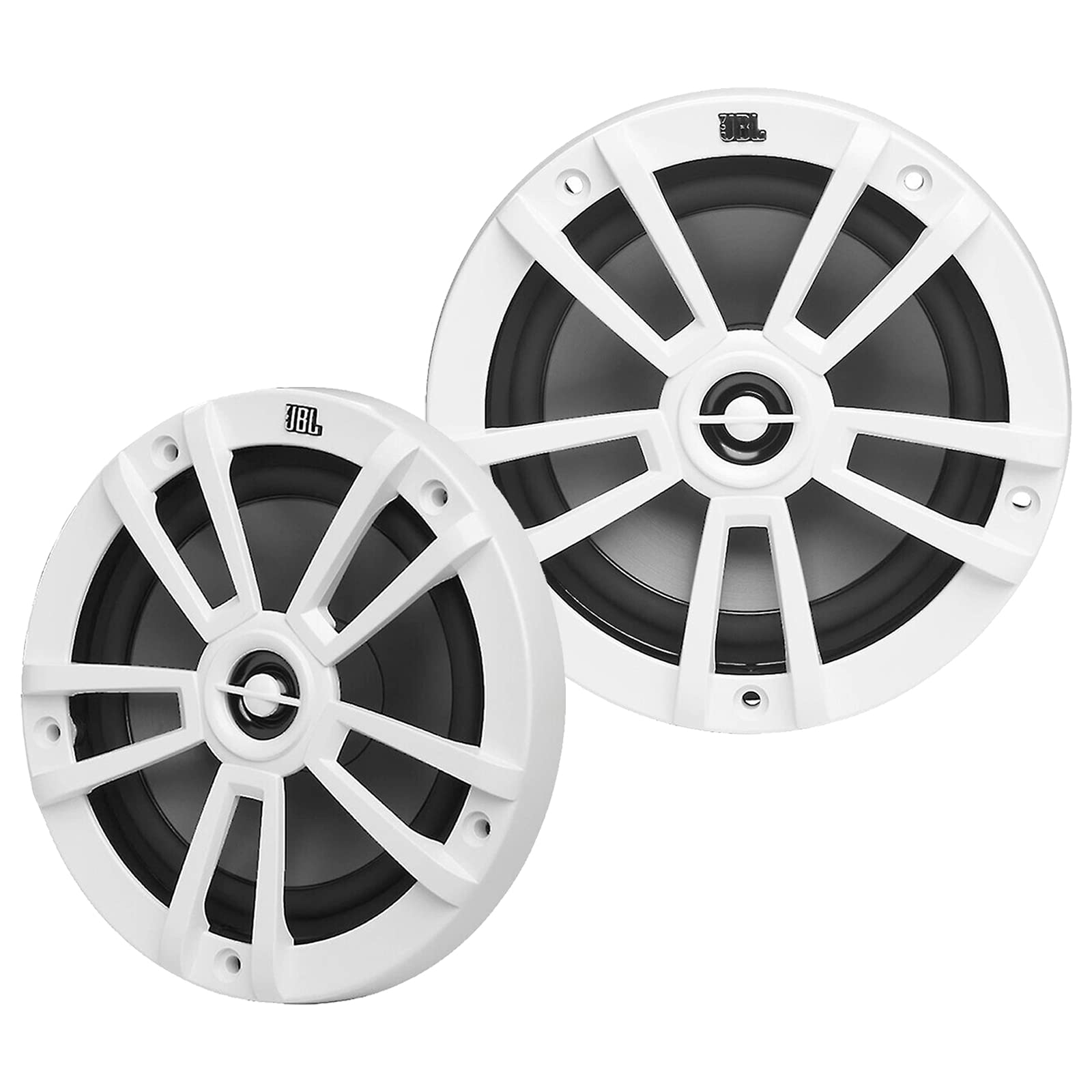 4X 6.5 180 Watts Peak Power 2-Way Multi-Element Marine White Speakers, 50 Feet 16 Gauge Speaker Wire