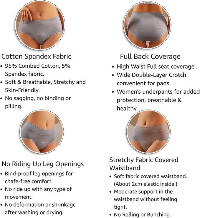 Women's double-layer underwear, 95% cotton, comfortable and close-fitting, move however you want.