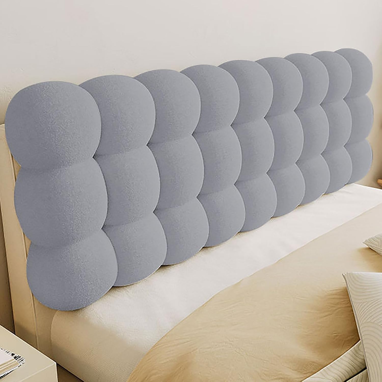 Paneles de pared tapizados de alta calidad: cabecero acolchado C 100x60x10cm