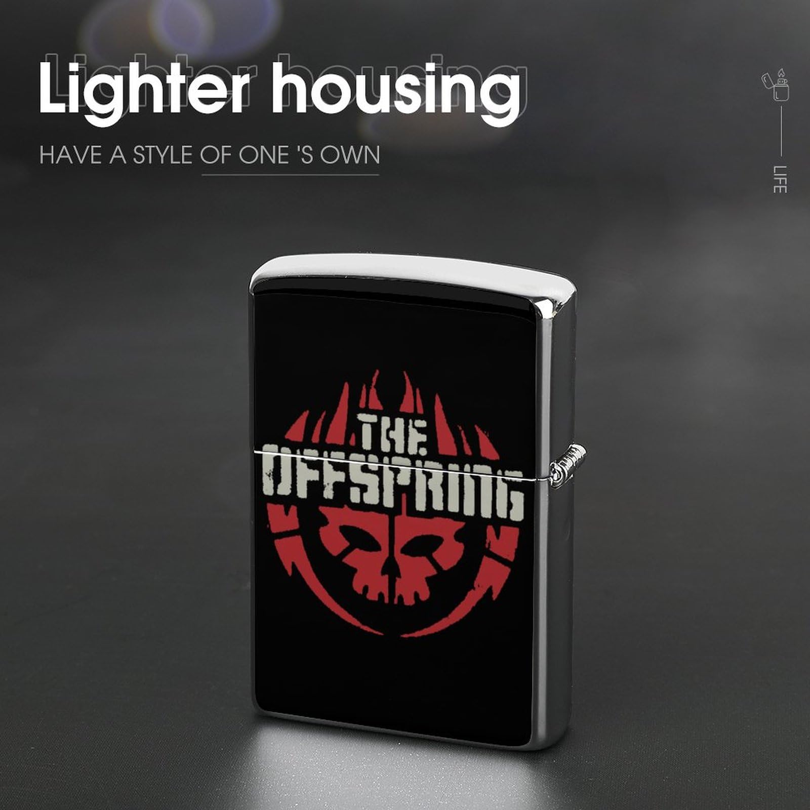 Amazon.co.jp: ライターケース The Offspring Logo メンズ 両面