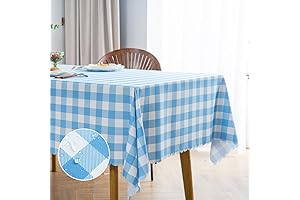 Light Blue Gingham Tablecloth From Mangata Casa