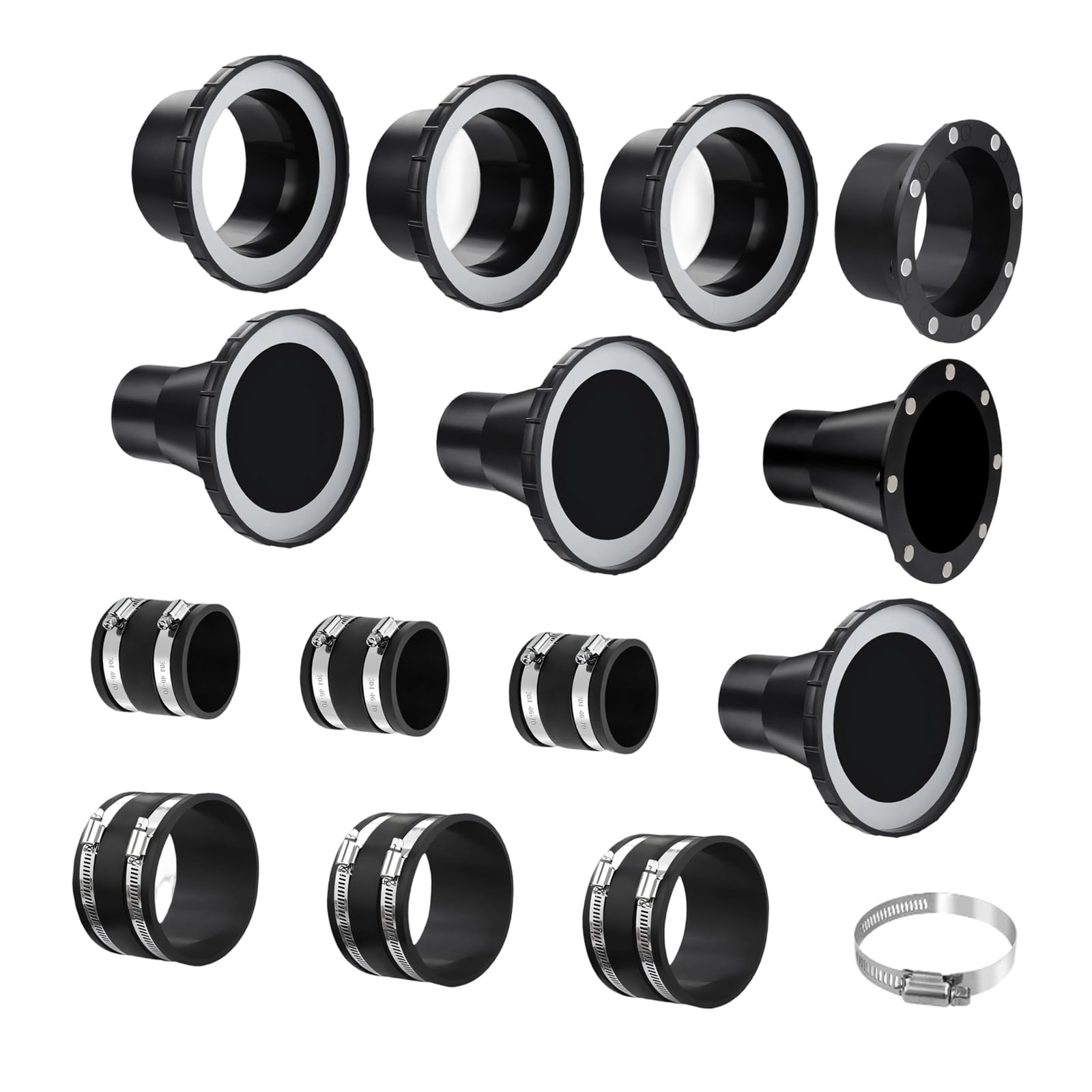 Kaccde 15Pcs Collection Adapter Group Provides Secure Attachment For 4 Inch Woodworking Vacuum Systems Multi Tool Collection Solution