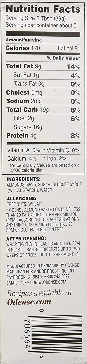 Odense Almond Paste 7 Ounce Pack Of Four Buy Online