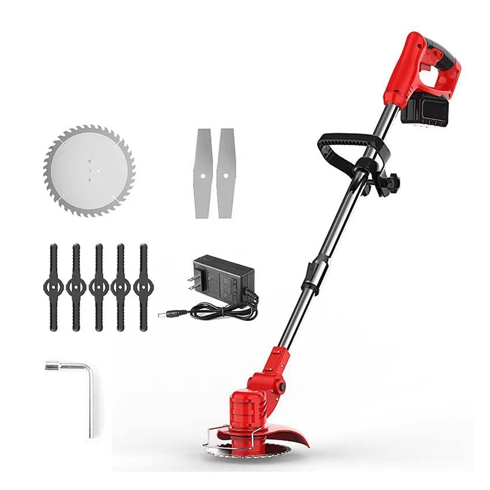 Tosaerba Elettrico al Litio Multifunzionale Piccolo Tosaerba Portatile al Litio Ricaricabile Manufatto da Diserbo(36TV Mower,One Charge)