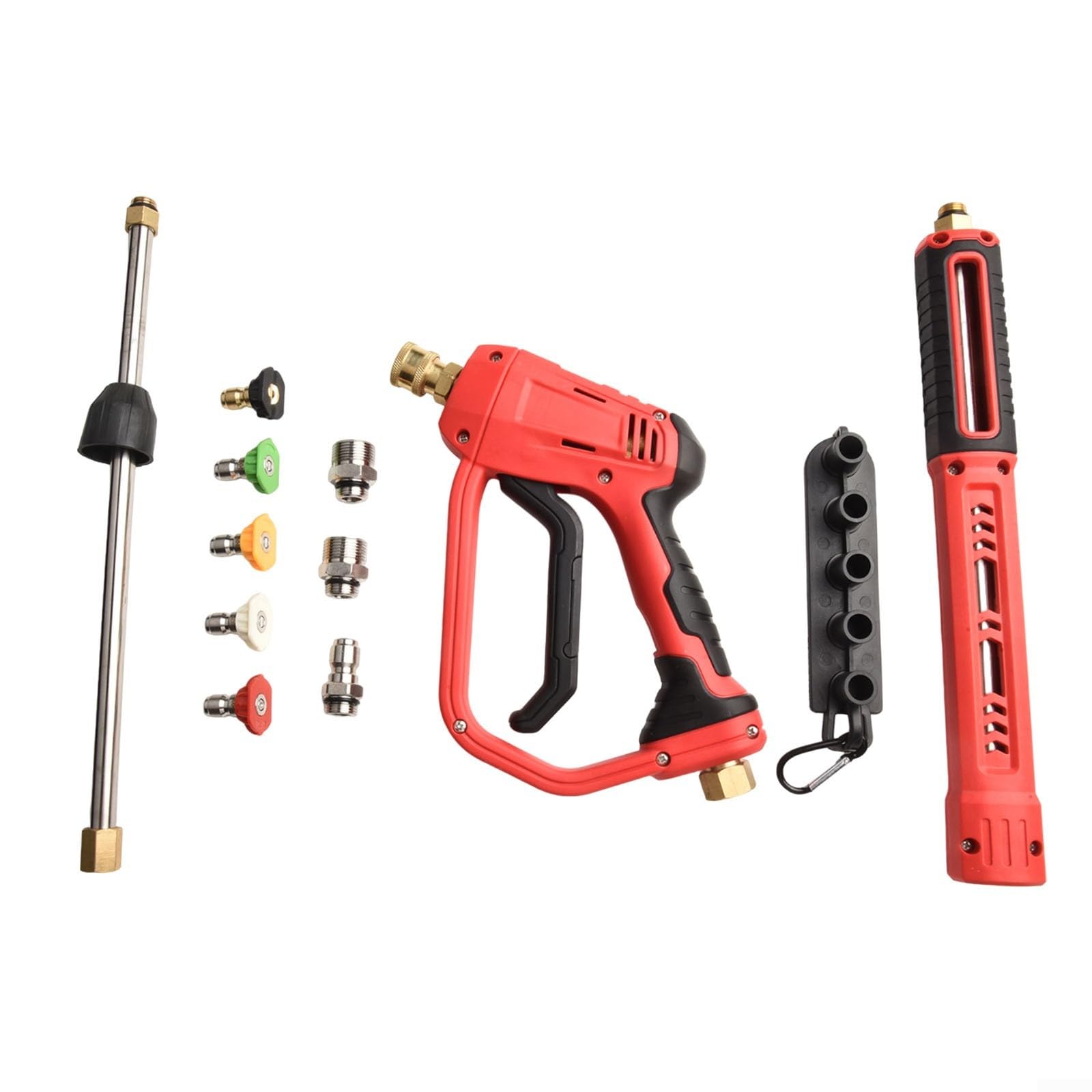 Kit de lanza de pulverización de varita de alta presión de 4000 PSI con extensión ajustable 3 en 1 para limpieza de automóviles, cercas de techo, accesorios de boquilla de manguera de