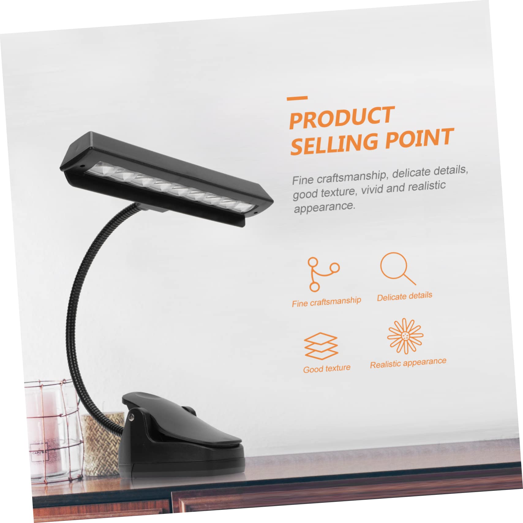 ifundom Music Score Lighting Clip Rechargeable Eye Protection Night Reading for Piano Students