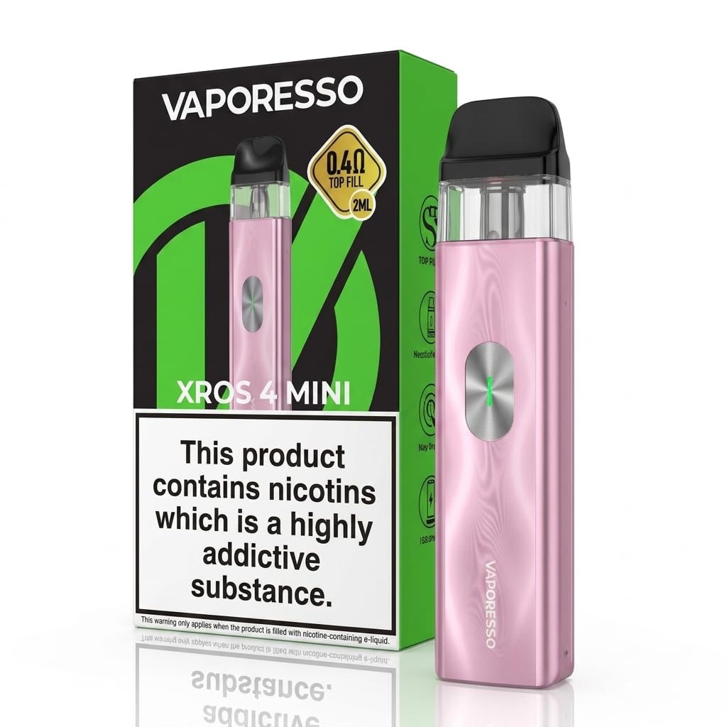 vaporesso xros 4 mini blinking red 4 times POD Vape Kit [Icy Pink] NewImp01 Variant:Razzle Dazzle Lost Mary Nera Fullview