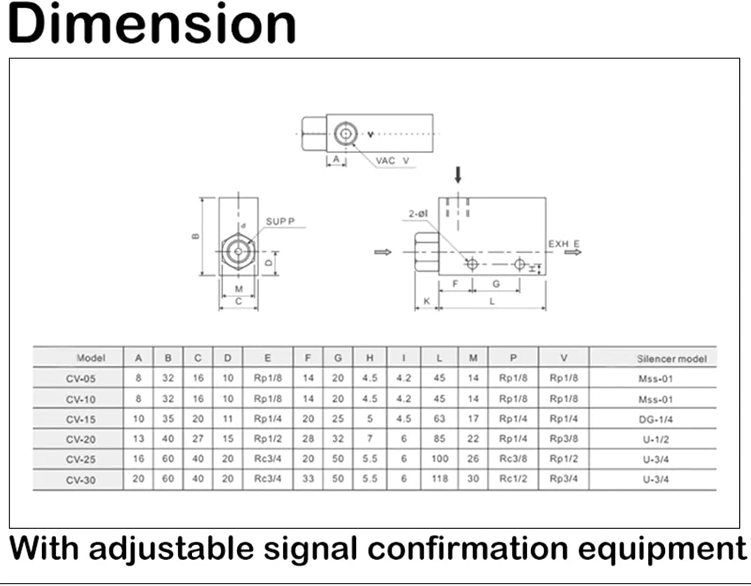 Vacuum generator ACV/CV/cv-10hs 20HS 25HS vacuum generator suction cup negative pressure control vacuum valve 15/20/25hs(CV25HS And 10mm)