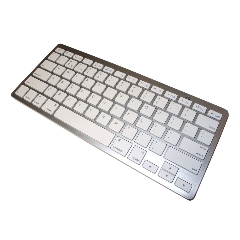 LMS Data DYNA - BT- S Compact Bluetooth Keyboard For Mac and Windows 3.0 Edition Ultra-Thin Low Profile Computer Keyboard- 78 Scissor Switch Keys Wireless Bluetooth Keyboard (Silver)
