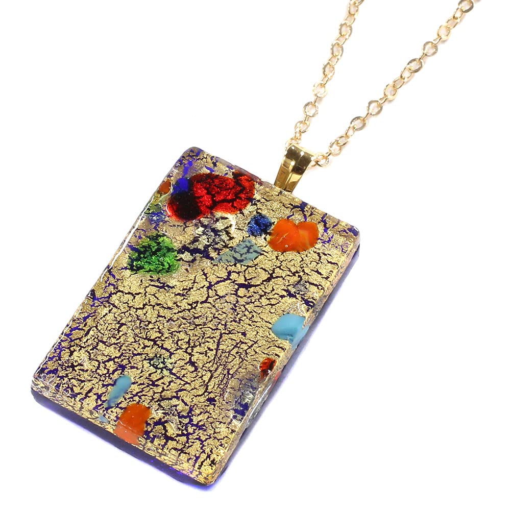 とっても可愛い イタリア製 ベネチアンガラスネックレス 純金箔入アベンチュラ 6135NnD4Q4S.jpg