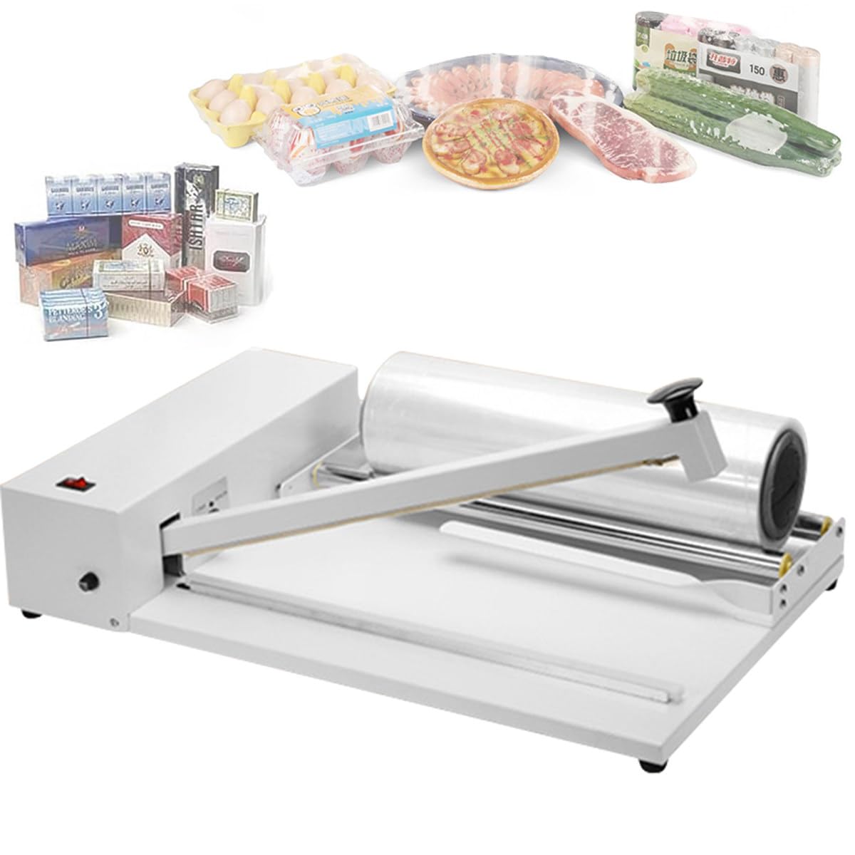 SBCGFY 2 In 1 Hand Wrapping Machine, Shrink Wrap Machine With Heat Gun, 9 Levels Of Temperature Adjustment/Sealing Length 45Cm