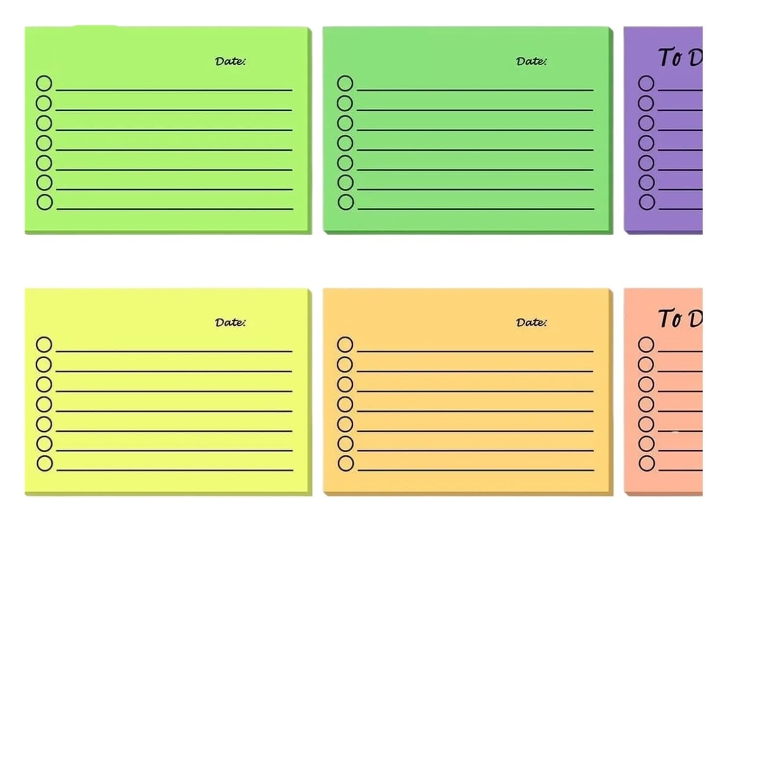 Notes autocollantes multicolores repositionnables pour trier vos idées