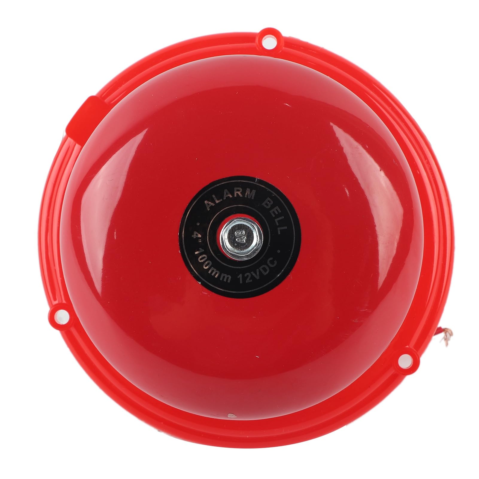 4-Inch Electric Fire Alarm Bell - Durable 100dB Warning System for Safety Alerts with Easy Installation, 12V DC