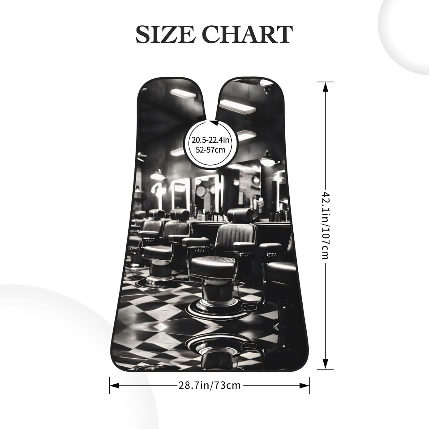 Barber Shop Monochrome Style Print Beard Bib Apron, Shaving Apron For Dad, Men'S Hair Catcher For Shaving Best Gifts For Dad