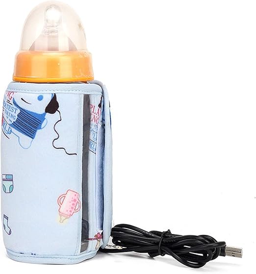 Amazon Co Jp Usb哺乳瓶クーラーバッグ 携帯用哺乳瓶クーラーバッグ Usb充電付きサーモスタットベビーボトルウォーマージャケット ブルー ベビー マタニティ