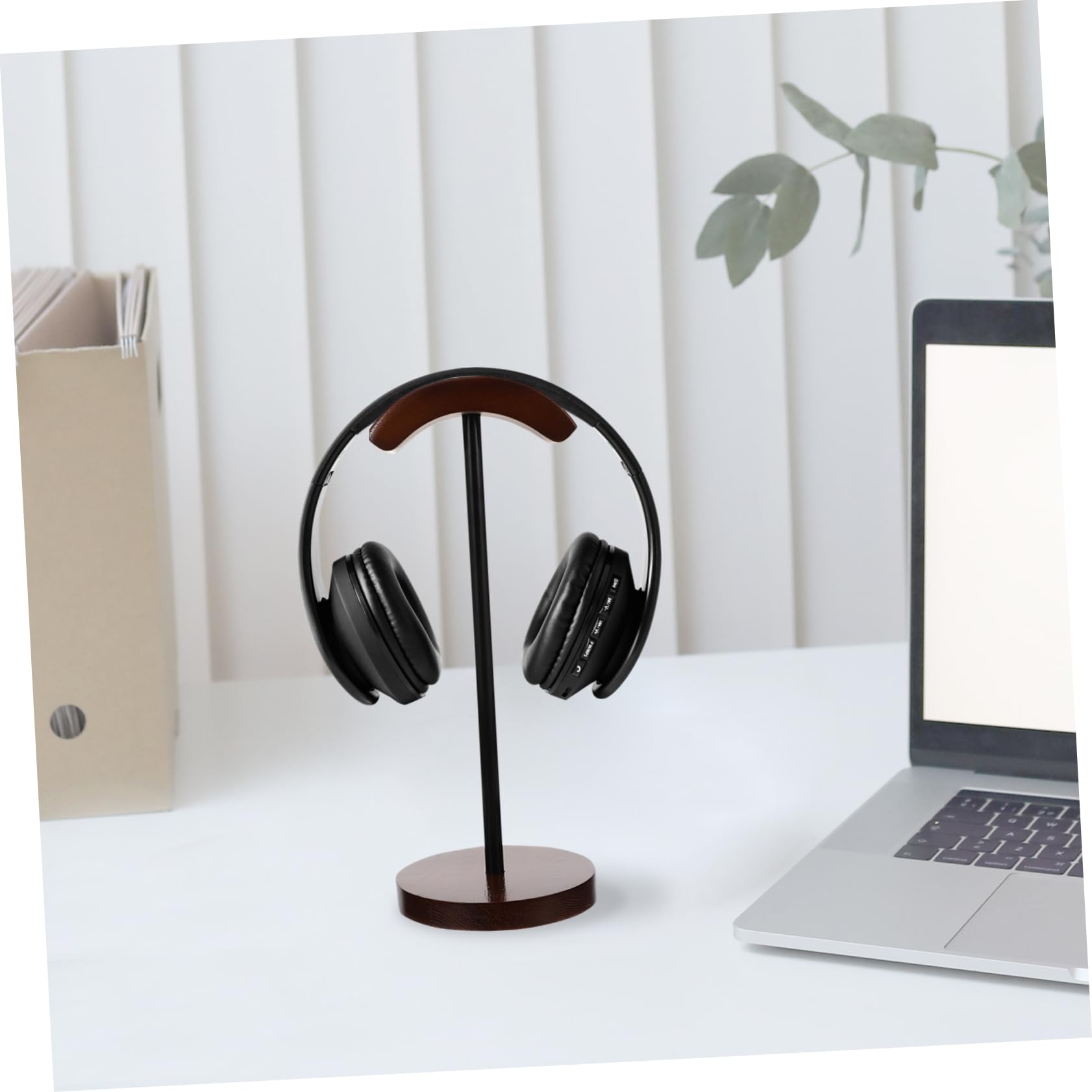 SHINEOFI Soporte para Auriculares De Madera Organizador De Escritorio para Auriculares para Usar El Hogar u Oficina