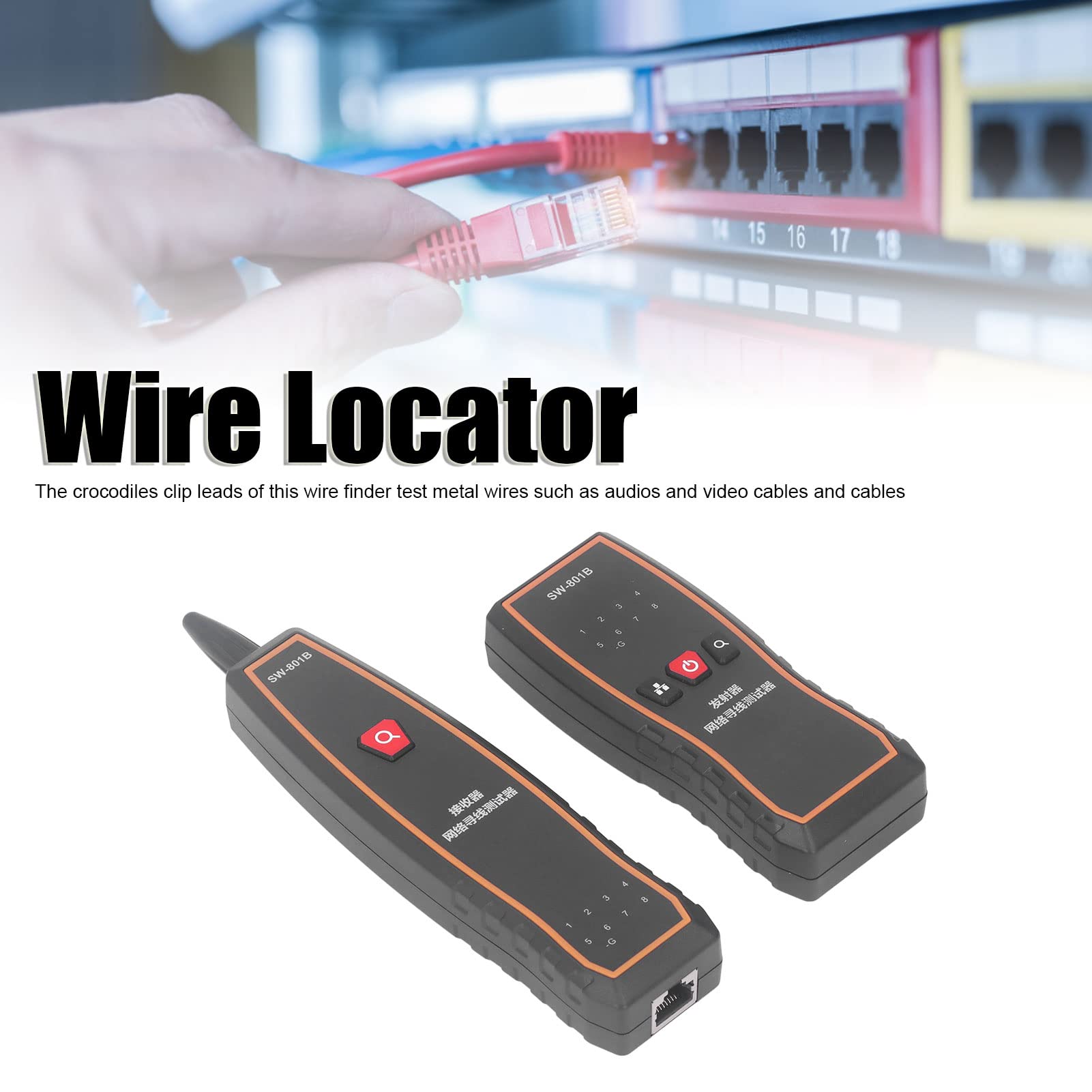 Omabeta Localizzatore di Cavi Tester per Cavi Multifunzionale con Riduzione del Rumore per la Manutenzione della Sala Computer e il Cablaggio di Ingegneria, Materiale ABS