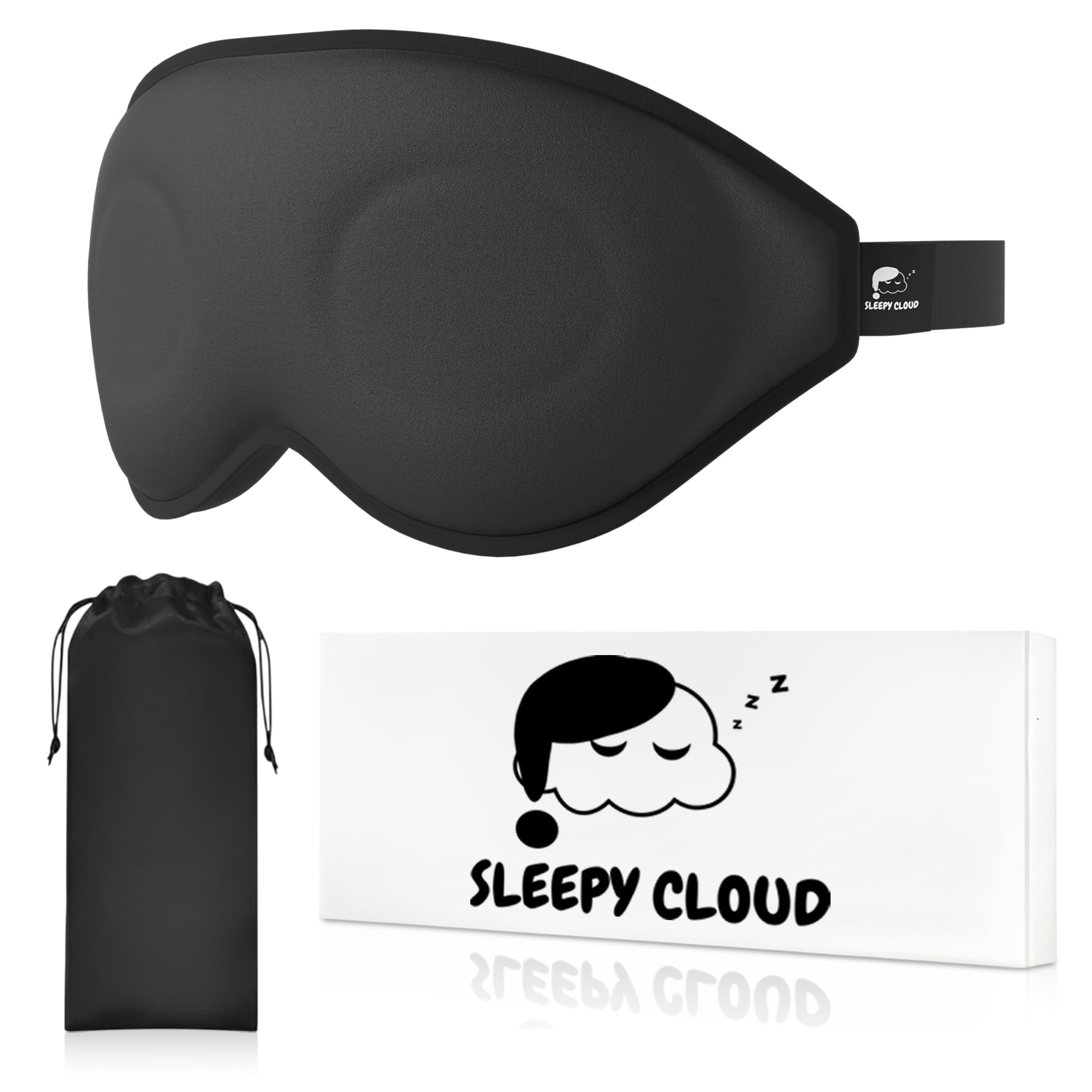 Sleep Mask for Men and Women - Breathable 3D Cutout Blackout Eye Masks for Sleeping - Ergo...