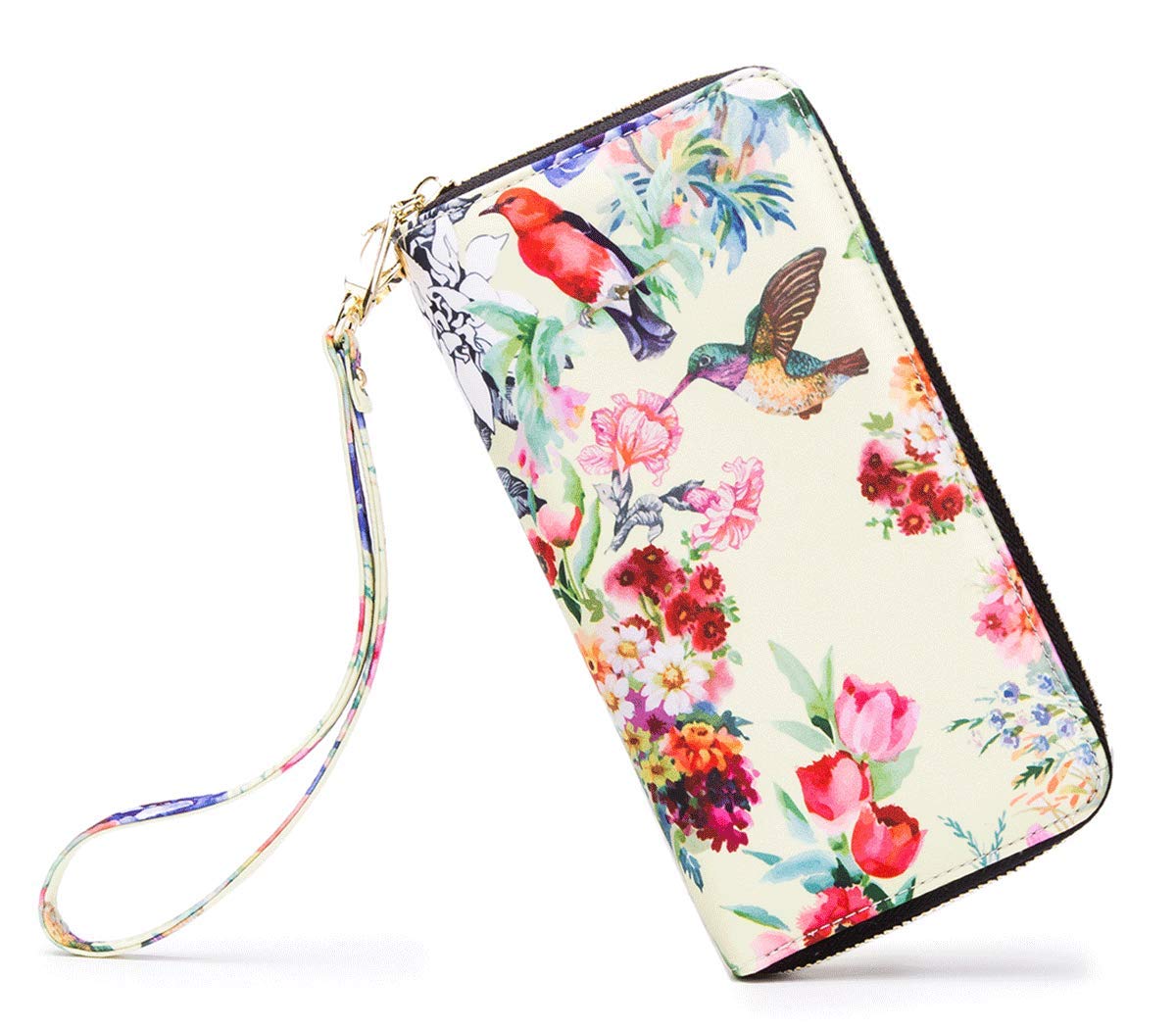 Women wallet Hummingbird Bohemian wristlet Clutch wallets(Hummingbird)