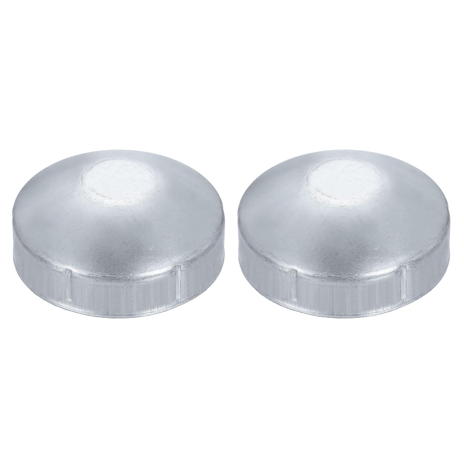sourcing map 2Pcs 3-1/2" Chain Link Fence Post Cap, Dome External Post Caps Galvanized Round End Cap Fit 3-1/2" OD Pipe for Outdoor Chain Link Fence Parts