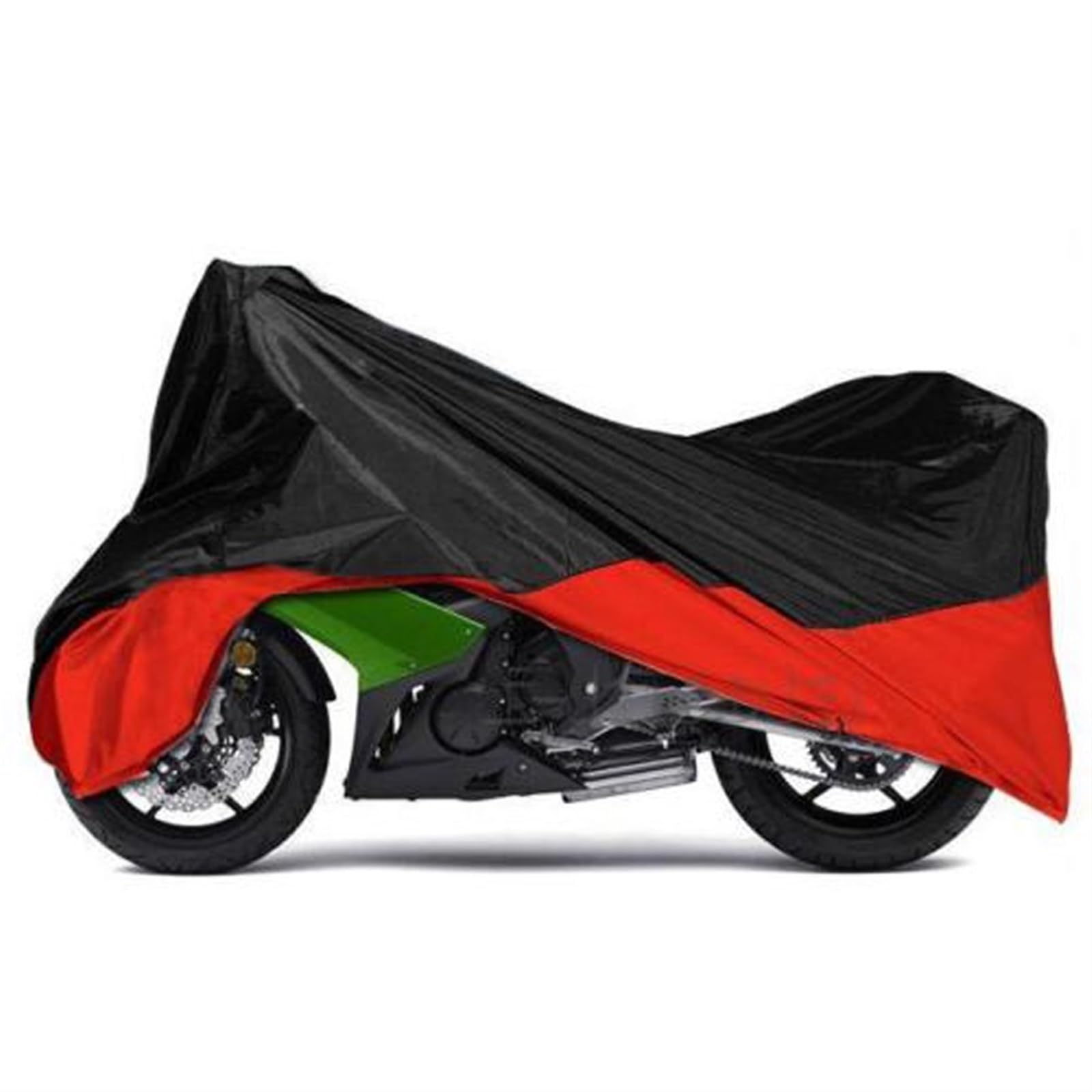 Cubre Moto Impermeable Cubierta Universal for Motocicleta, Protector UV for Exteriores, Scooter, Impermeable for Todas Las Estaciones, Cubierta a Prueba de Lluvia y Polvo(Green,3XL for 221-230cm)