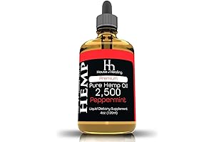 Hemp Oil, 2,500MG - 4 Fl Oz, Rich in Omega 3, 6, 9