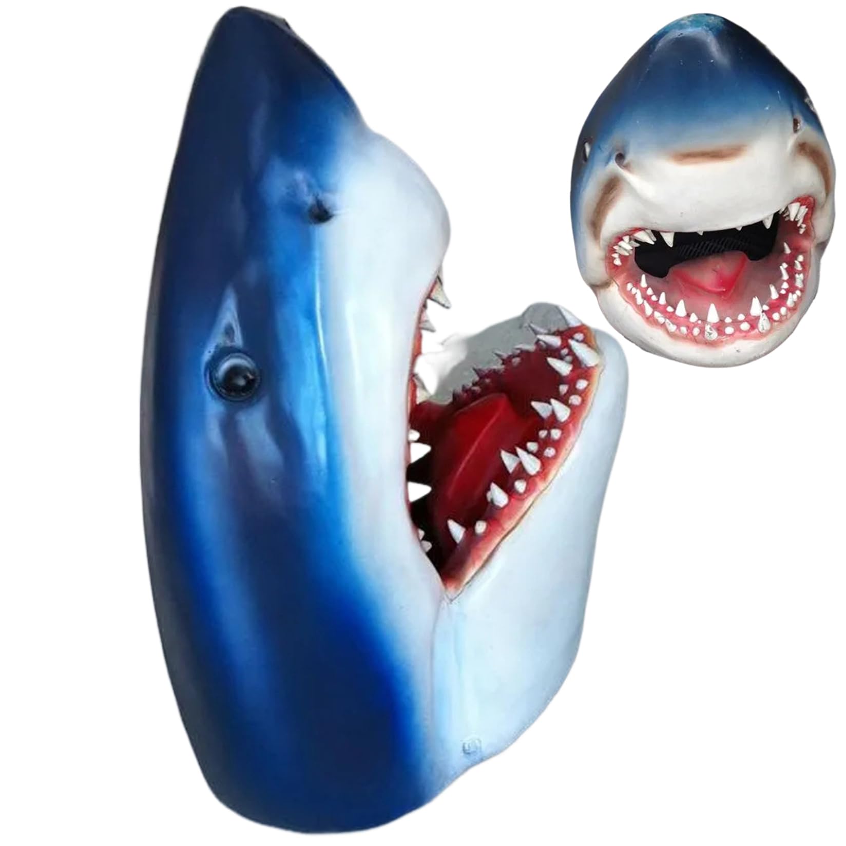 Amazon.co.jp: Wedhapy Shark Head Garden and Wall Art Statue 樹脂製