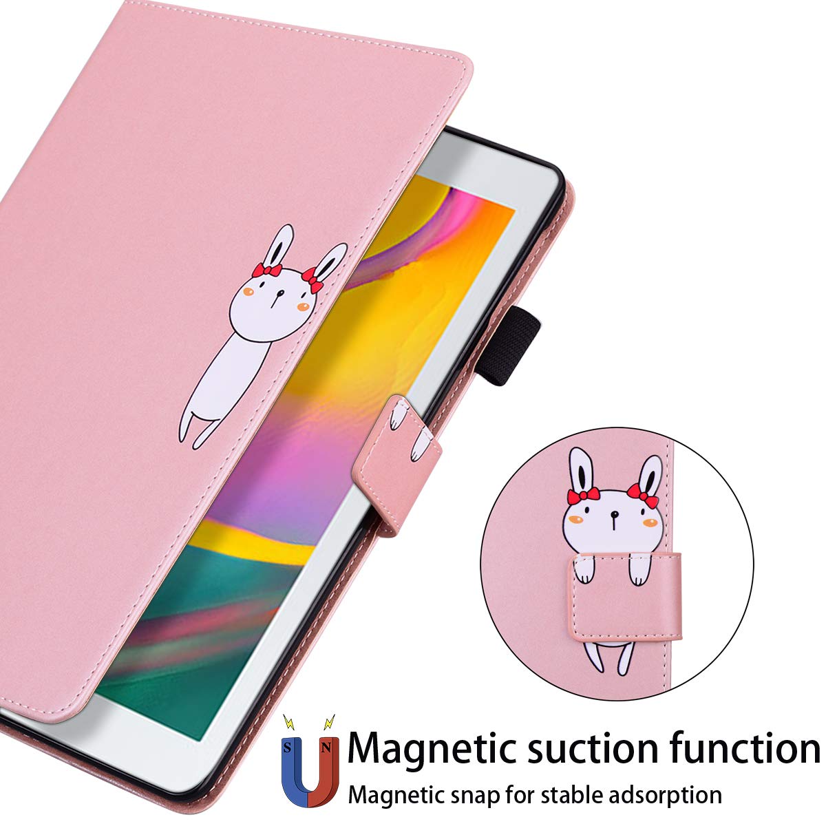 Amazon.co.jp: Galaxy Tab A 8.0 ケース 手帳型 耐衝撃 SM-T290 (Wi-Fi