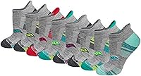 Saucony Women's RunDry Heel Tab Athletic Socks - Moisture-Wicking, Arch Support, Padded Comfort - Multi-Packs S-L