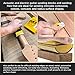 Dura-Gold Luthier Acoustic Guitar Master Woodworker Hand Sanding Block Set with 40 Sheet Hook & Loop Sandpaper Kit - Music Radius Repair Tools, Convex & Concave Profile Shapes, File Sticks - Sand Wood