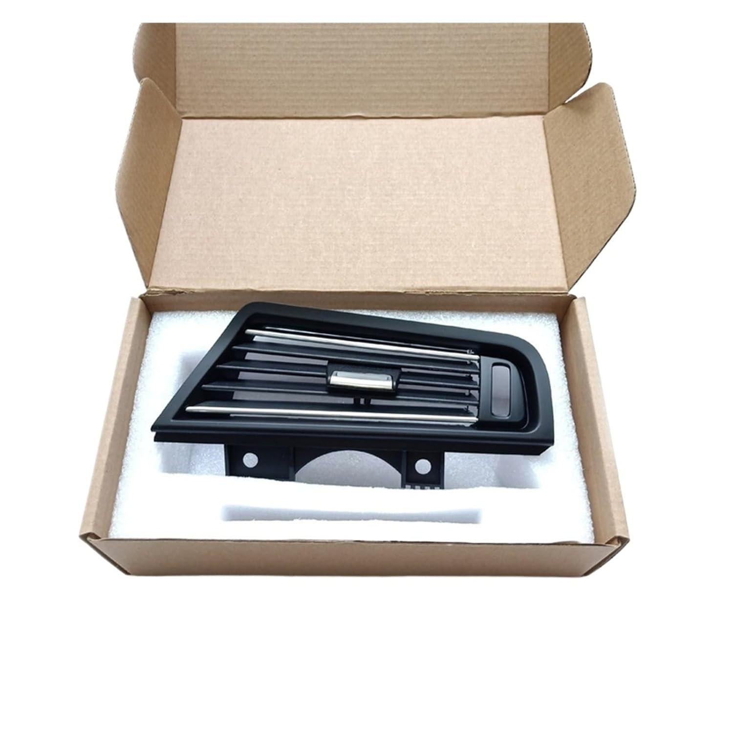 LHD RHD Front Central Full Chrome Air Conditioning AC Vent Grille Outlet Panel Cover, Compatible with BMW 5 Series F10 F11 F18 520 521 523(LHD Right)