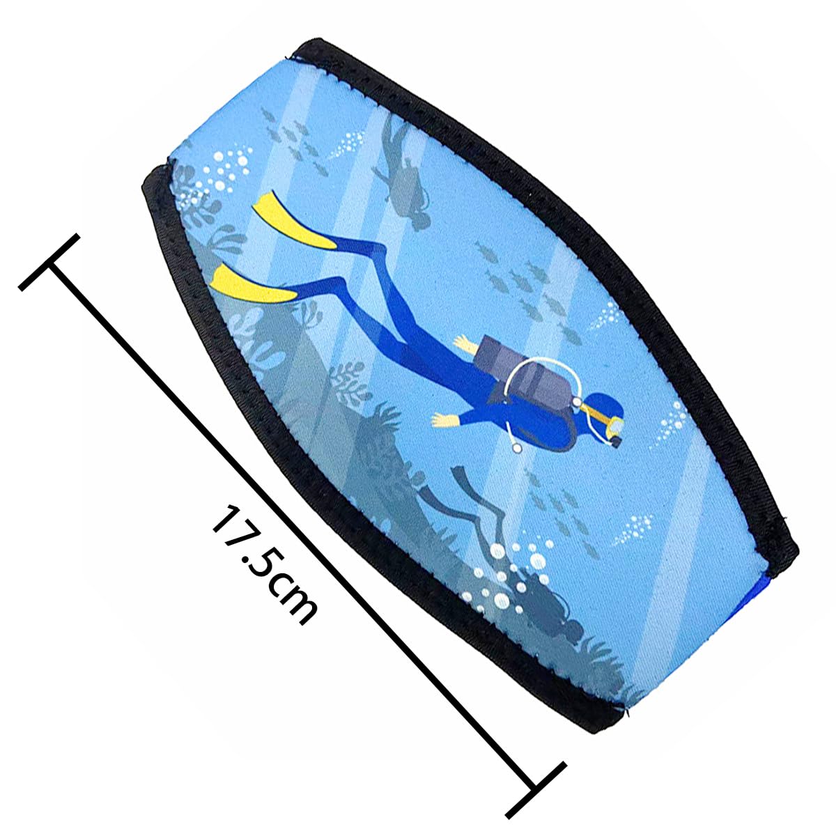 Cinghie per Maschera Subacquea, Copertura in Neoprene per Maschere da Immersione e da Snorkeling (Modello subacqueo)
