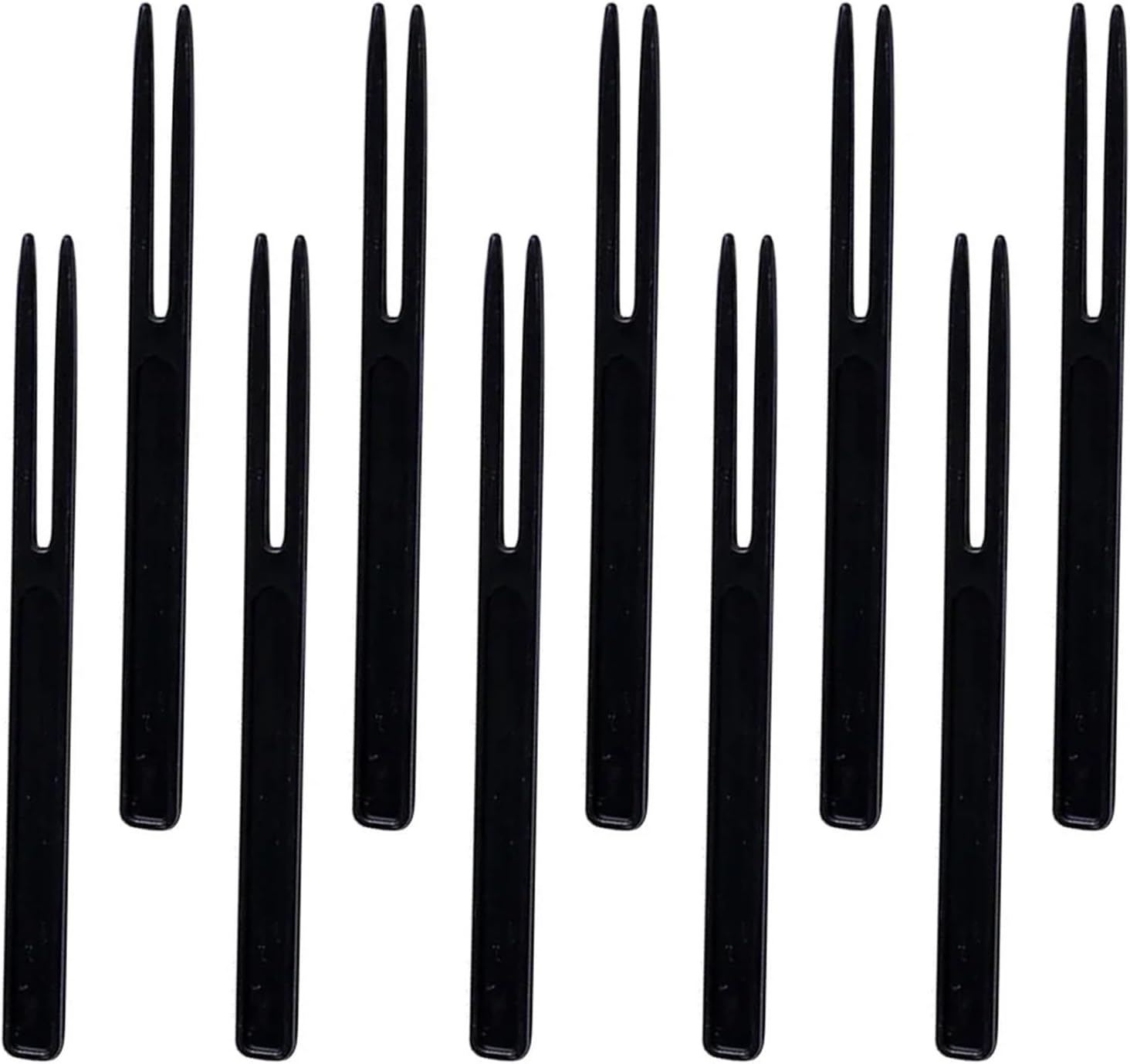 Plastic Forks Disposable 400Pcs Two Tooth Disposable Plastic Fruit Forks Cake Picks Wedding Birthday Party Supplies Disposable Fruit Picks