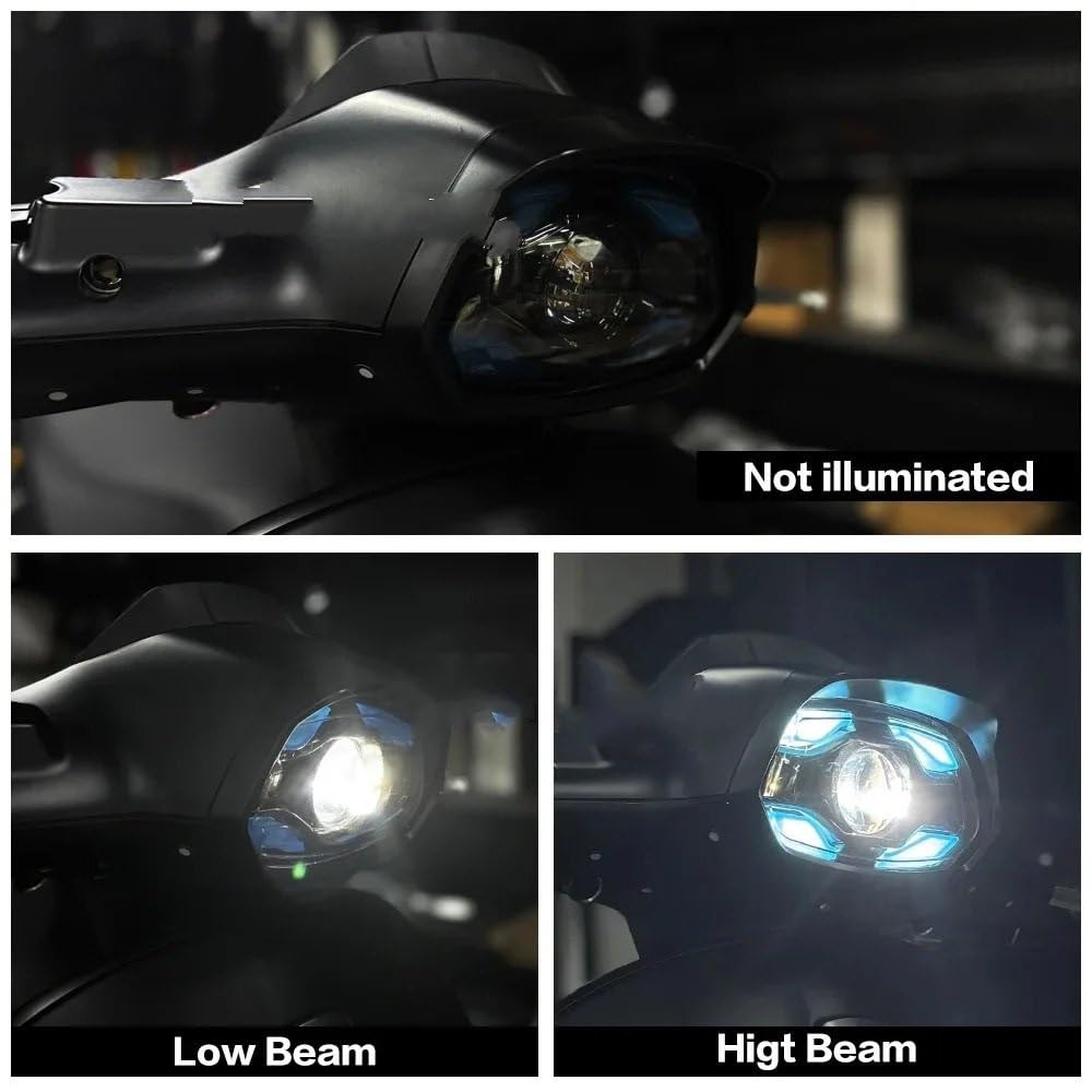 Dirt Bike przednie światła Pasuje do Vespa Sprint 150 Sprint150 2023-2025 LED reflektor motocyklowy przedni reflektor do jazdy dziennej reflektor DRL Dziennej Dla