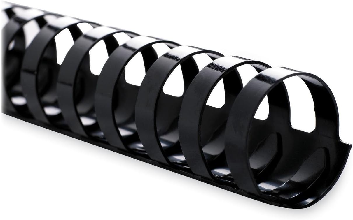 Sparco Plastic Binding Spines, 1-1/2 Inches, 320 Sheet Capacity, 100 per Box, Black (SPR18003)