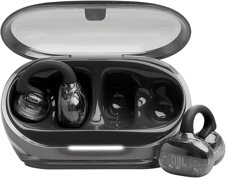 JBL Soundgear Clips Gerçek Kablosuz Açık Kulak Kulaklık, SonicArc Tasarım, 32 Saate Kadar Toplam Çalma Süresi, 4 Işın Oluşturan Mikrofon, IP54 Suya ve Toza Dayanıklı, JBL OpenSound Teknolojisi, Ghost