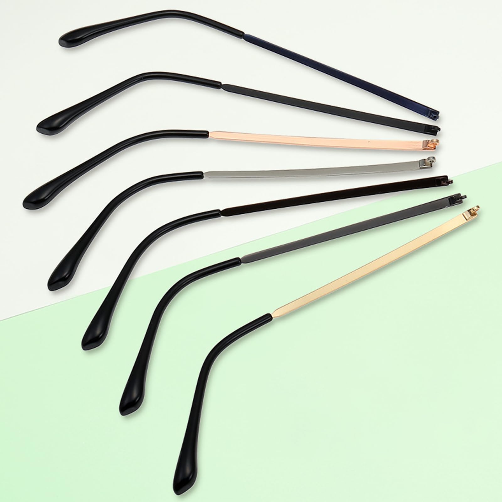 Brillenersatzarme, Metall Brillenbeine Ersatz mit Schraubendreher Brillen Reparaturset Brillenbügel für Brillen Brillen Sonnenbrille (Schwarz)